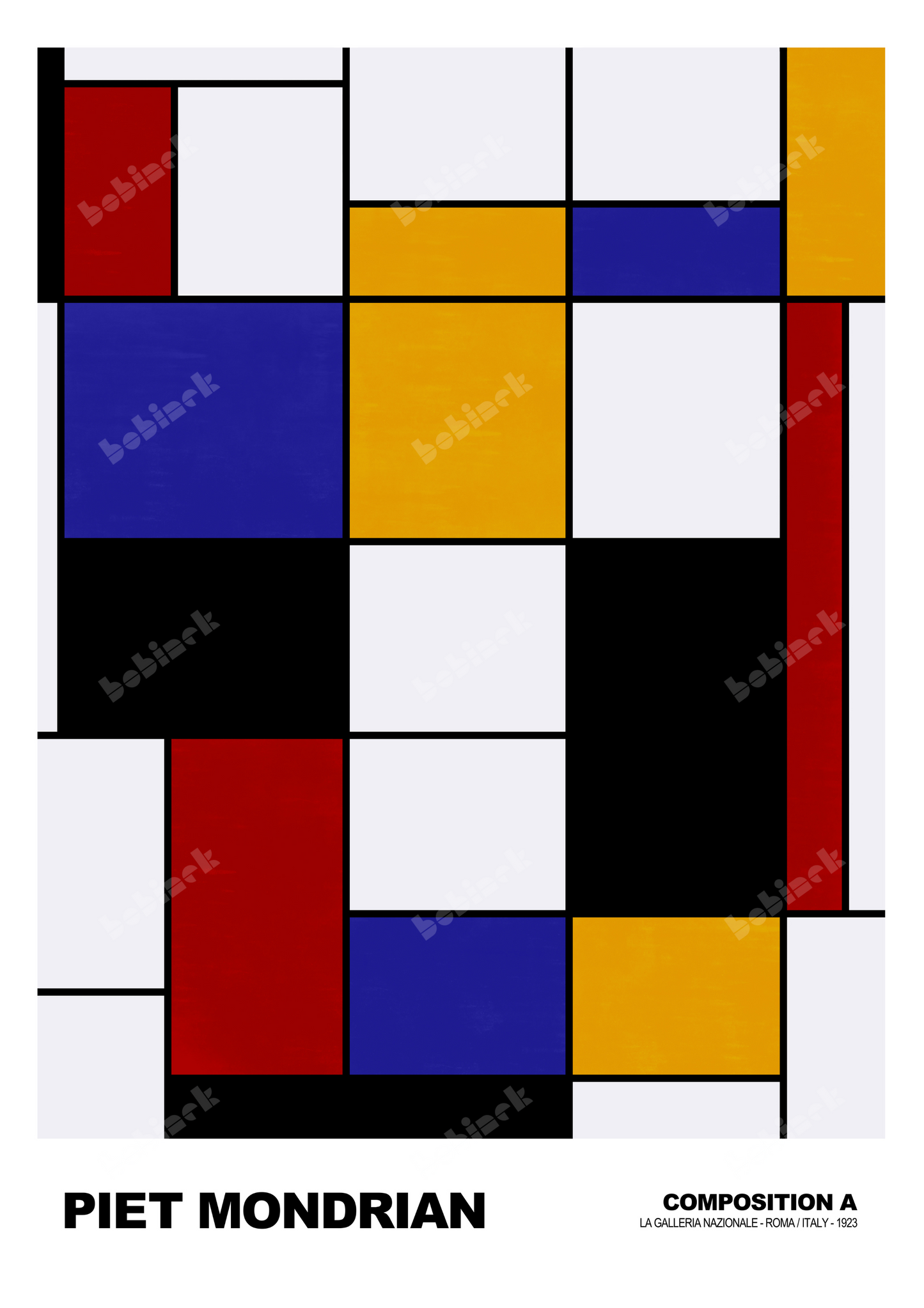 PIET MONDRIAN COMPOSITION A ART PRINT