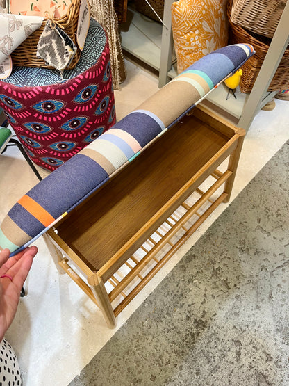BAMBOO BENCH UPHOLSTERY WORKSHOP 70cm long(with storage)