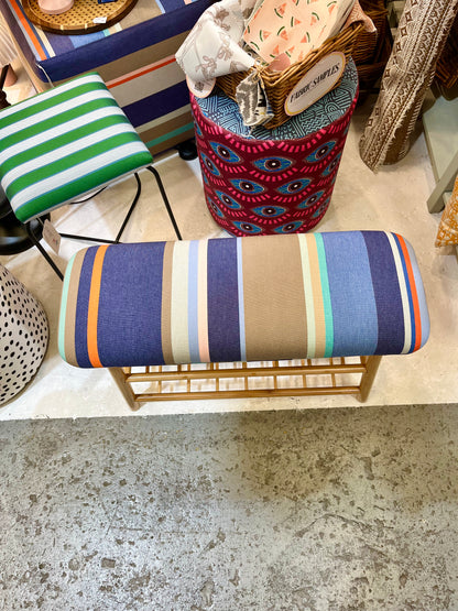 BAMBOO BENCH UPHOLSTERY WORKSHOP 70cm long(with storage)