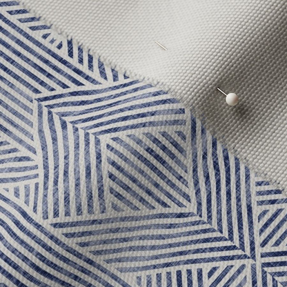 BLUE GEO CUBE OTTOMAN