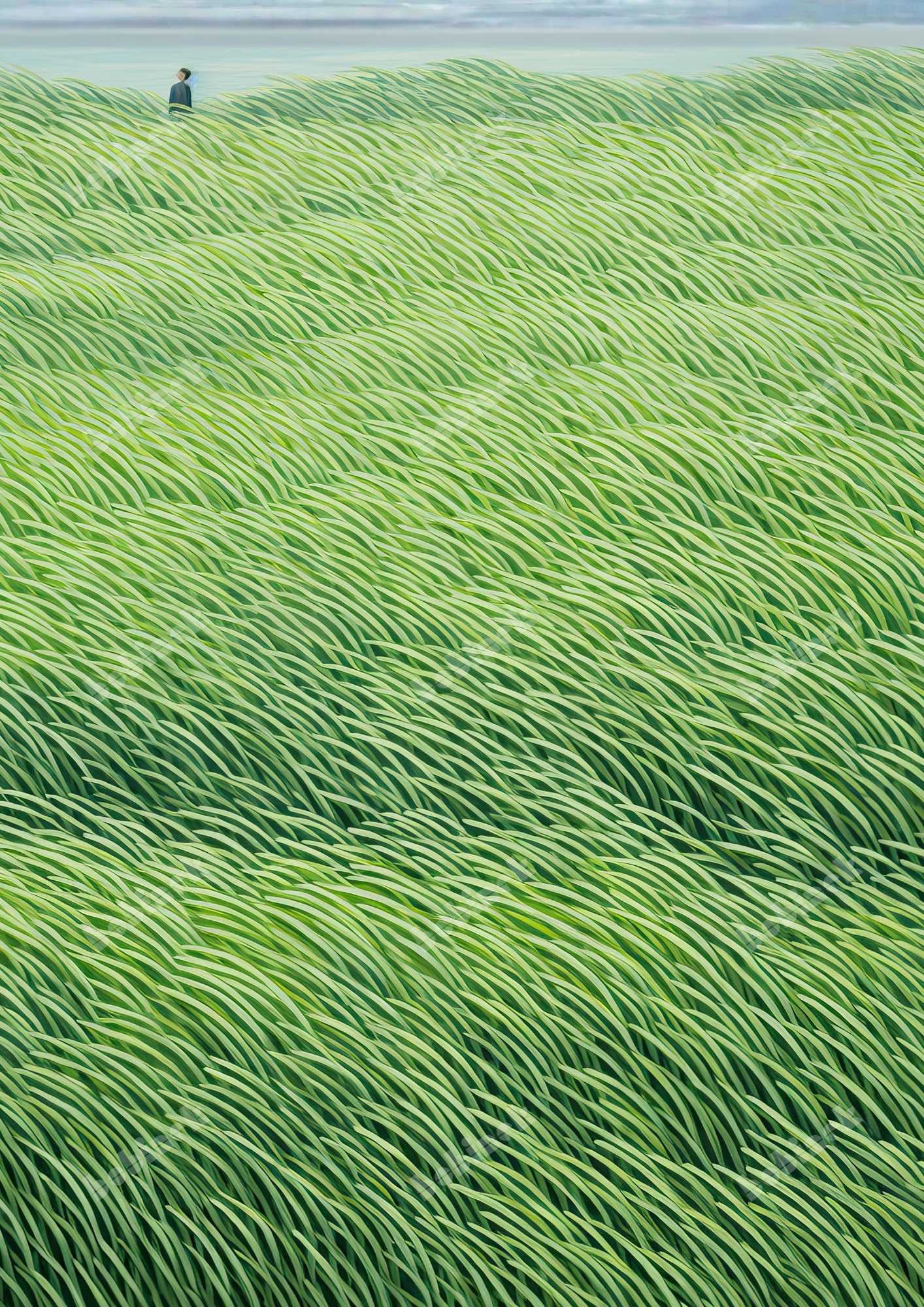 GREEN FIELD ART PRINT