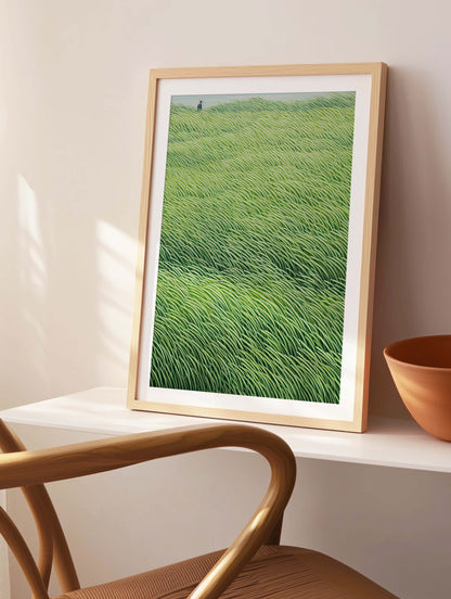GREEN FIELD ART PRINT