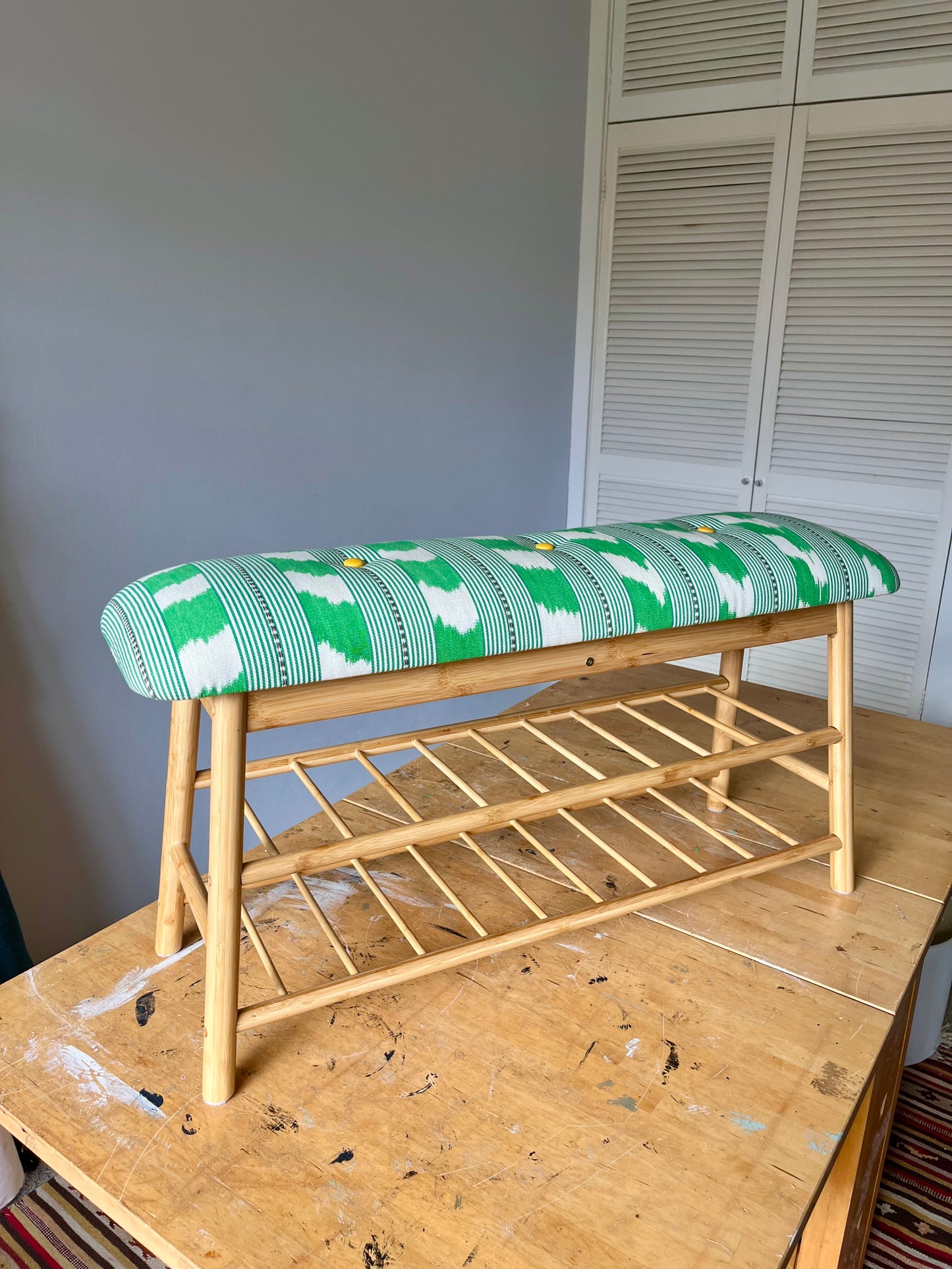 BAMBOO BENCH UPHOLSTERY WORKSHOP (with storage)