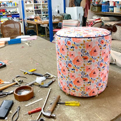 ROUND OTTOMAN UPHOLSTERY WORKSHOP