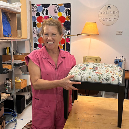 UPHOLSTERY & PAINTING RETRO FOOTREST WORKSHOP