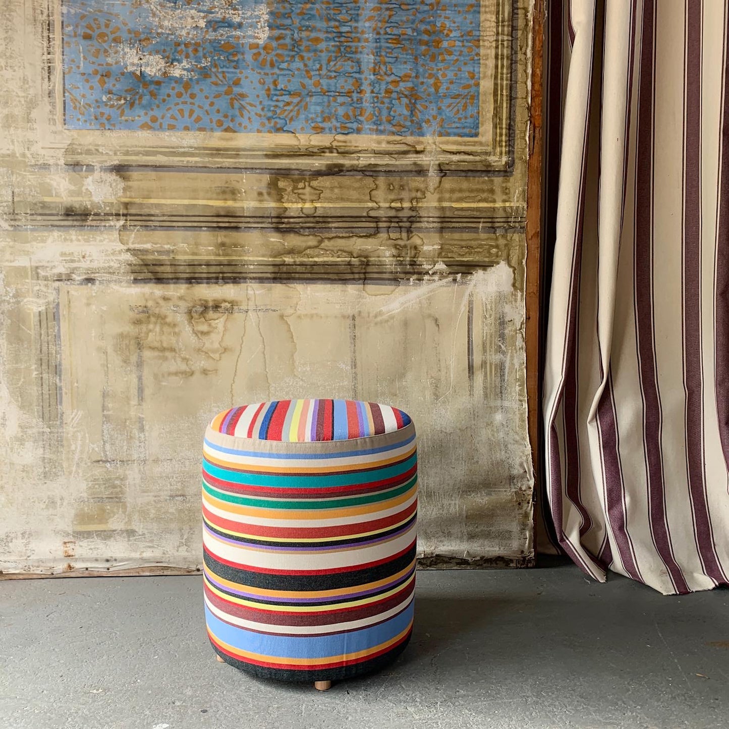 FRENCH DANCE ROUND OTTOMAN